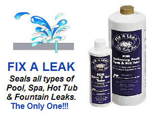 Fix A Leak sealant for pools, spas, fountains and more.