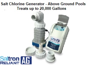 Saltron Reliant Model AG - salt chlorine generator, for above ground pools.