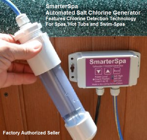 SmarterSpa Salt Chlorine Generator for spas and swim-spas.