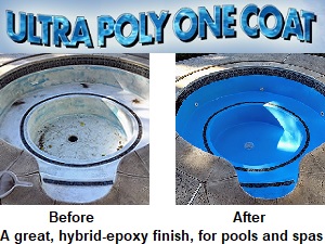 Spa painted with Ultra Poly One Coat - before and after pictures.